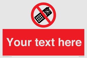 Custom No camera phones Sign